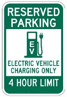 Electric Car Charging Station Sign at the Montgomery County Government Center 