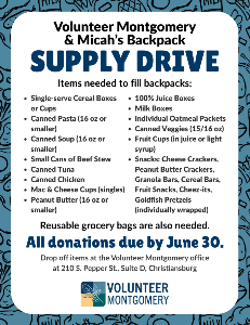 June Supply Drive Flyer