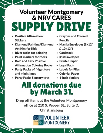 NRV Cares Supply Drive_Flyer NRV Cares Supply Drive_Flyer